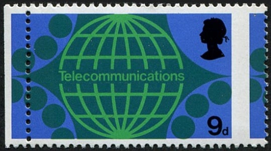 1969 Technology 9d SG 809 DRAMATIC 'MIS-PERF': U/M, being imperf on L/H side. Acquired on the UK philatelic market. From the property of an English gentleman. TimeLine Auctions follows a rigorous vetting process to ensure the authenticity and lega