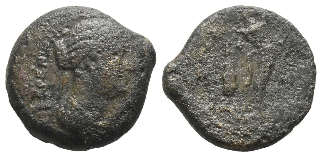 Ptolemaic Kingdom of Egypt, Berenike II AE Tritartemorion. (1 of 1)