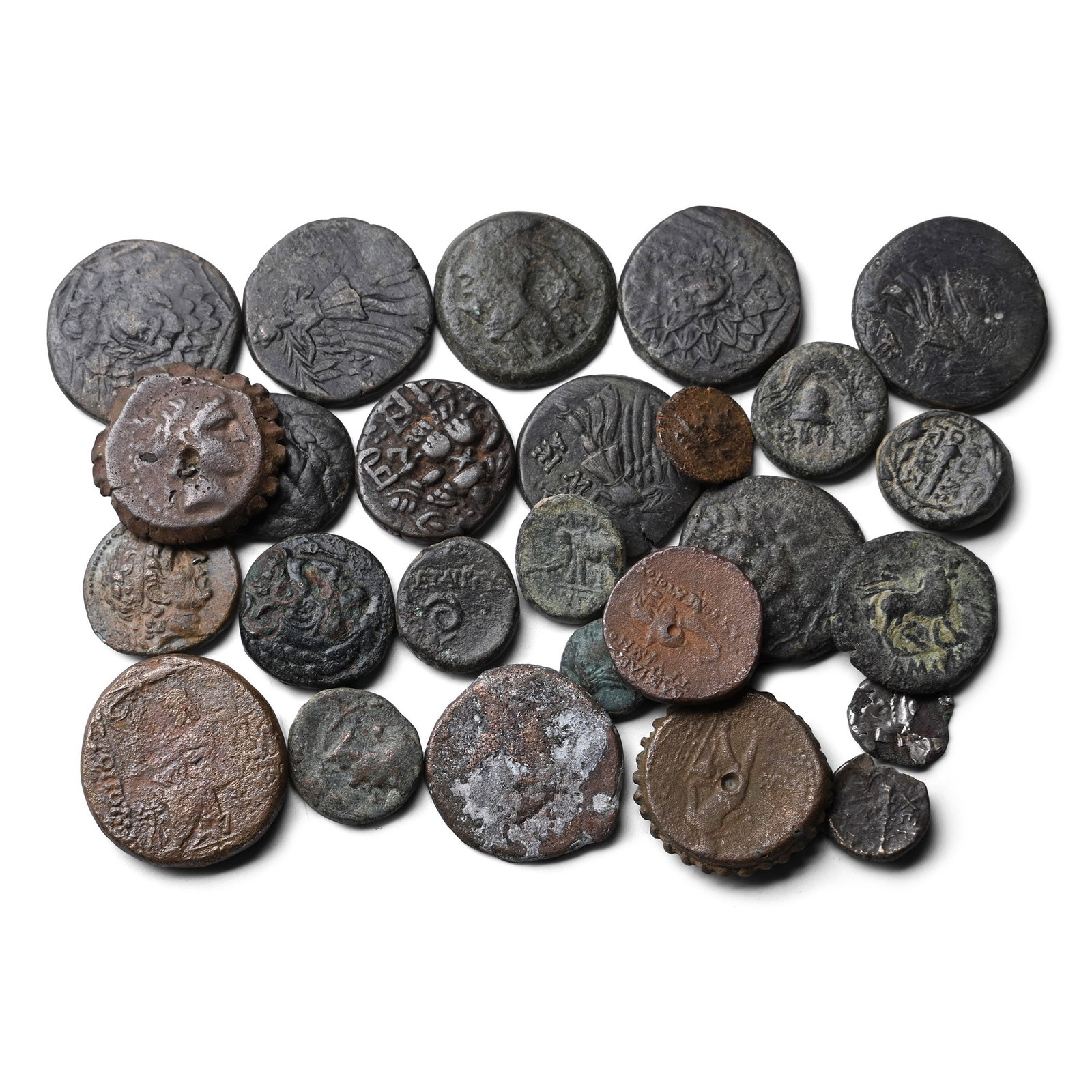 Group of Twenty Five (25) Greek AE Coins. (1 of 1)