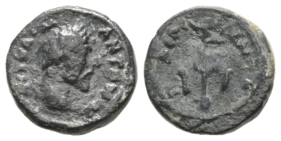 Marcus Aurelius AE 17mm of Ankyra, Galatia.: AD 161-180. AVT KAI M ANT?NIN, laureate head to right / MHTPO???E?C, anchor entwined by serpent. RPC IV.3 Online 4034 (temporary); Arslan -. 4.55gr, 17mm, 1h. Near Very Fine. Very rare; only two examp