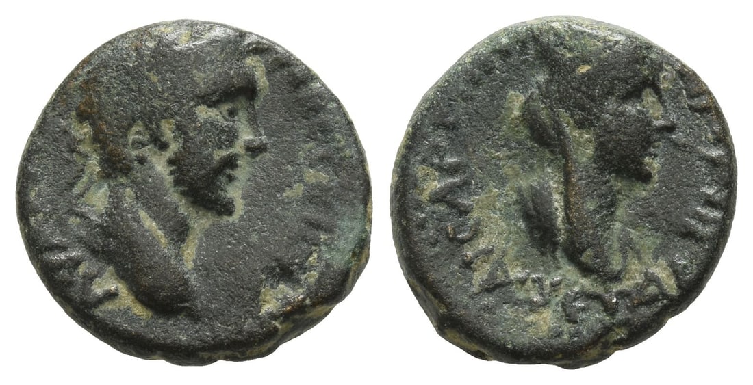 Antoninus Pius AE Assarion of Caesarea, Cappadocia.: Dated RY 14 (AD 150/1). AY ANT?N?INOC C?BAC, laureate head to right / KAICAP??N T ?? AP?AI? ?T ?I, turreted, veiled and draped bust of the city-goddess to right. RPC IV.3 Online 6708; Henseler 236a. 4