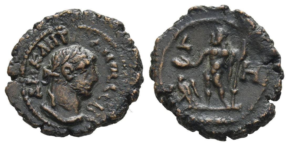 Diocletian BI Tetradrachm of Alexandria, Egypt.: Dated RY 8 (AD 291/2). ?IOK?HTIANOC C?B, laureate, draped and cuirassed bust to right / Zeus standing to left, holding patera and sceptre, eagle standing to left; L H (date) across fields. RPC X Onlin