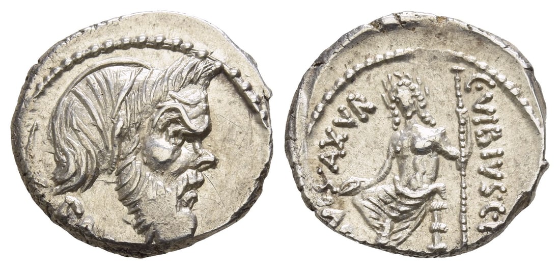 C. Vibius C.f. C.n. Pansa Caetronianus AR Denarius. (1 of 1)