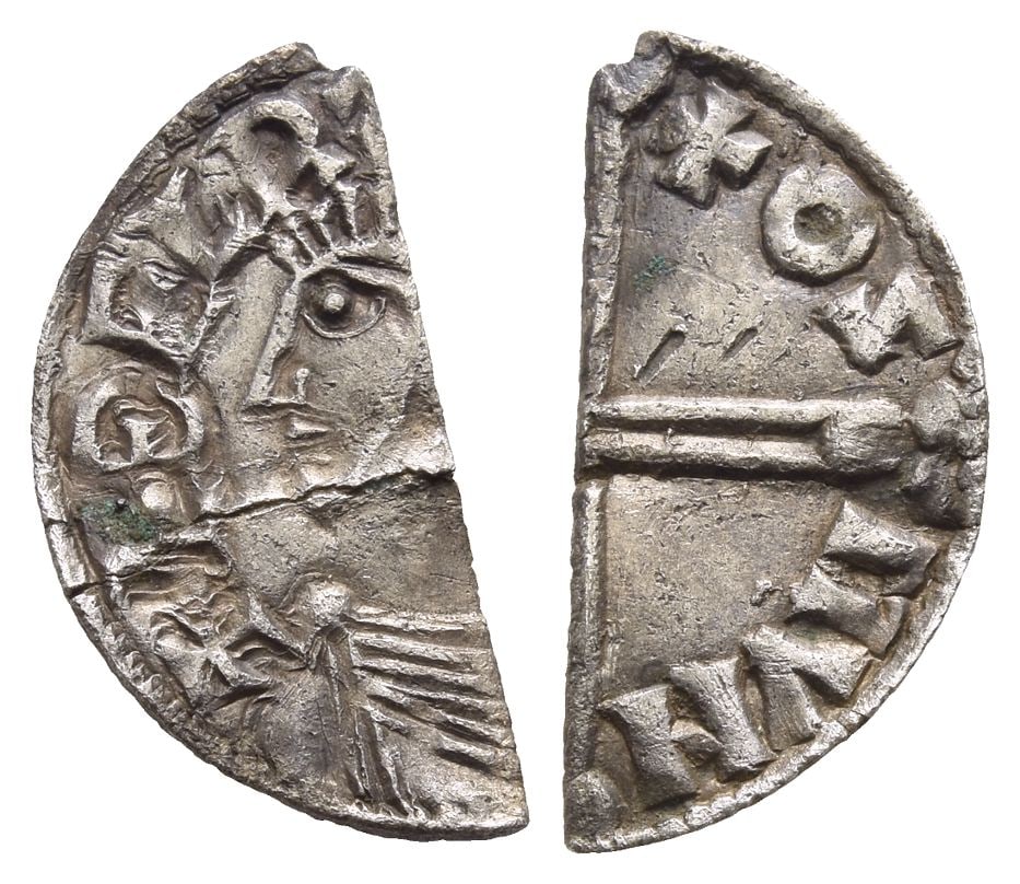 Anglo-Saxon, Kings of All England. Aethelred II AR Cut Halfpenny. (1 of 1)