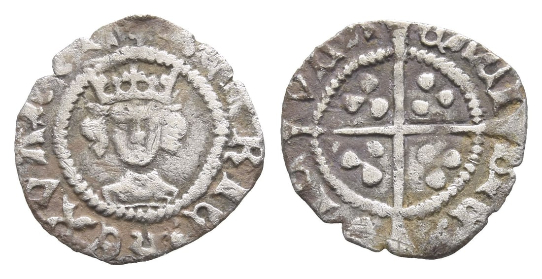 England. Lancaster, Henry VI AR Halfpenny. (1 of 1)