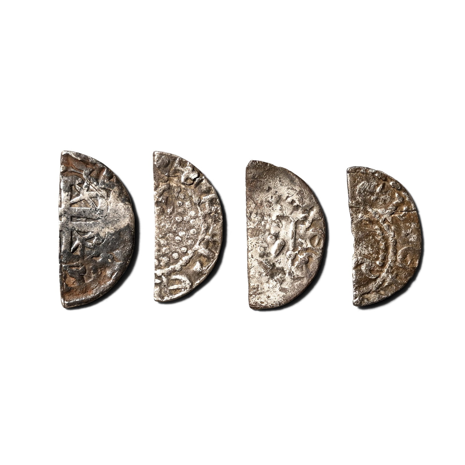 Scotland. Group of Four [4] William the Lion AR Cut Halfpennies. (1 of 1)