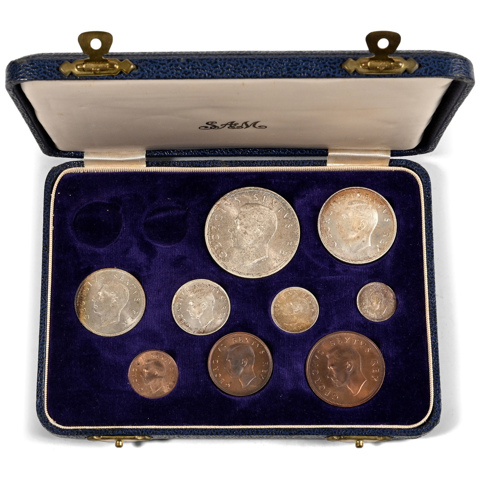 South Africa. Set of Nine [9] George VI Coins. (1 of 1)