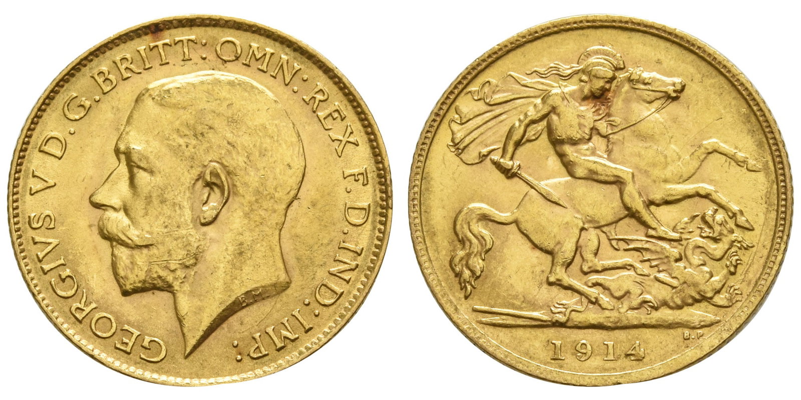Great Britain. Windsor, George V AV Half Sovereign. (1 of 1)