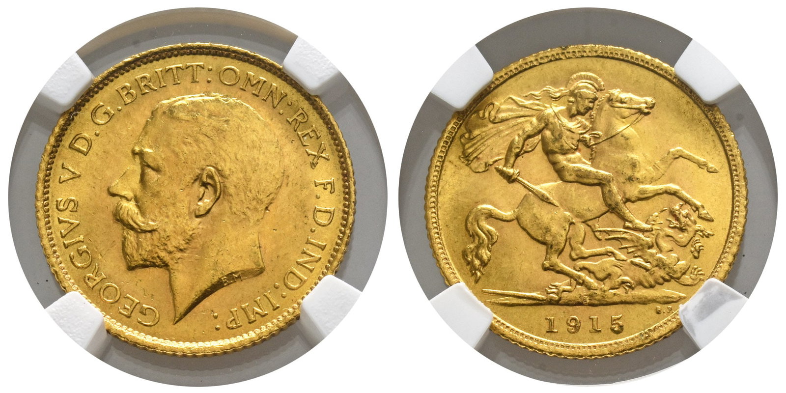 Great Britain. Windsor, George V AV Half Sovereign. (1 of 1)