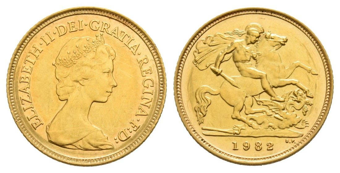 Great Britain. Windsor, Elizabeth II AV Half Sovereign. (1 of 1)