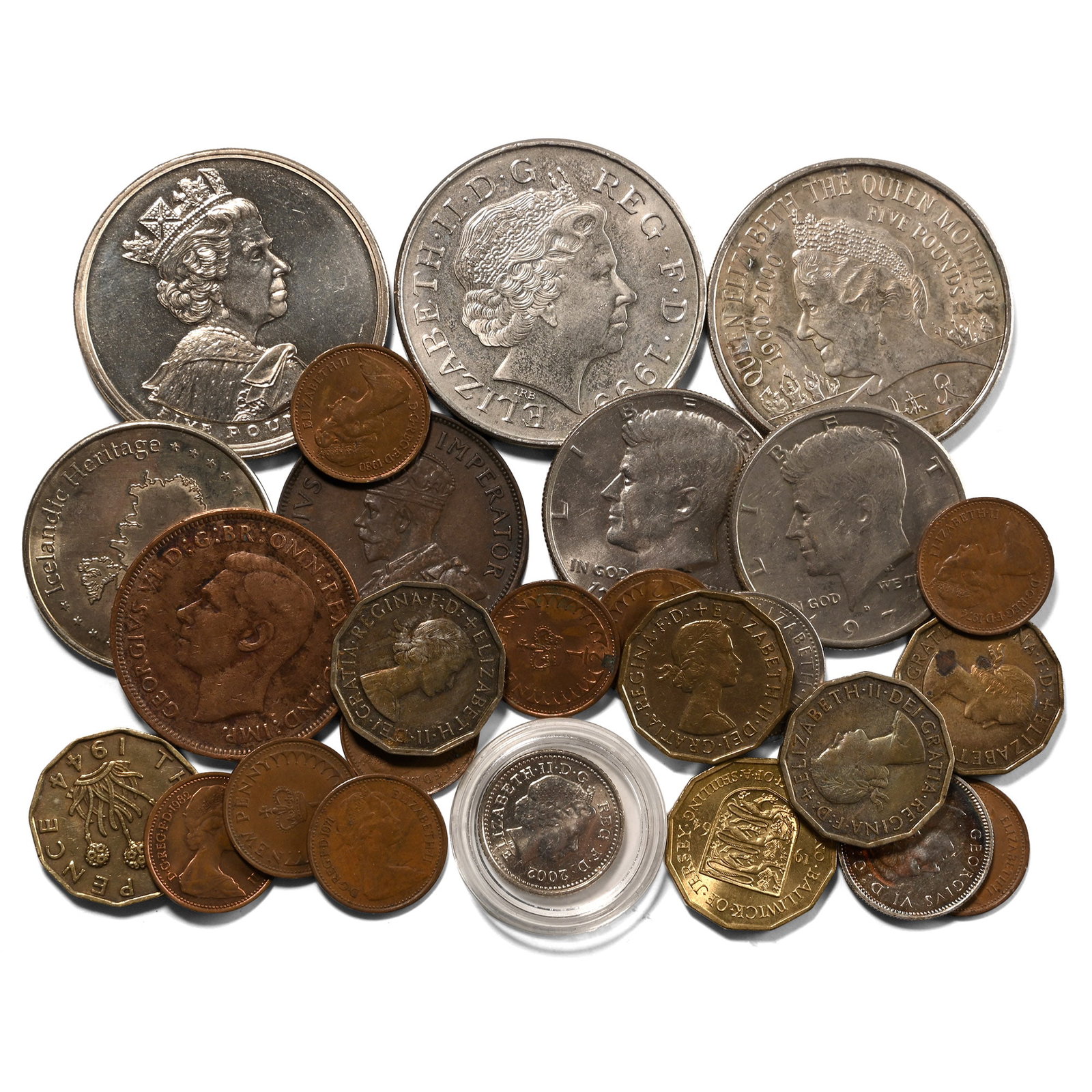 Great Britain and Other. Group of Twenty Six [26] Mixed Coins. (1 of 1)