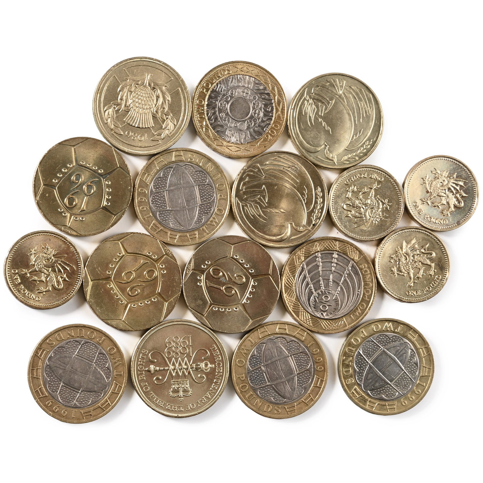 Collection of Seventeen [17] Commemorative ?2 and ?1 Coins. (1 of 1)