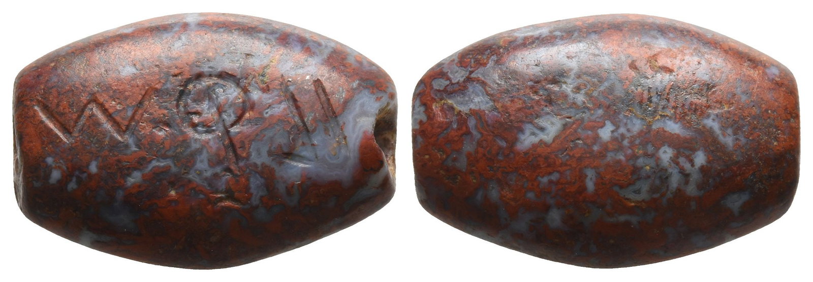 Western Asiatic Shekel Weight.: 1st millennium BC. Carved barrel-shaped weight with inscription on side. 4.00gr, 23mm. Condition as seen. London, UK, art market, 1980s. Private collection, London, UK. TimeLine Auctions follows a rig