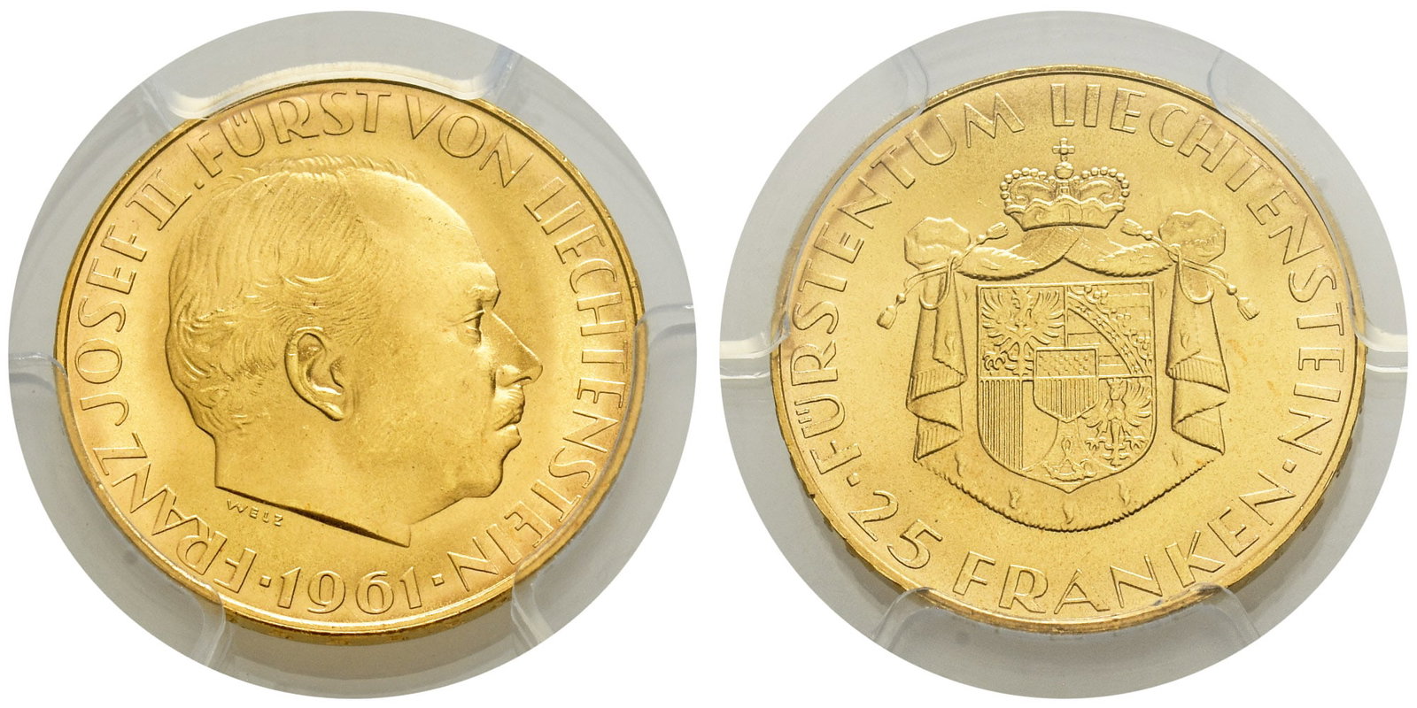 Liechtenstein. Francis Josef II AV 25 Francs. (1 of 1)