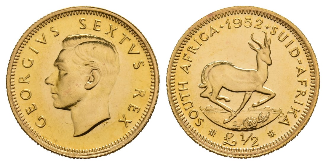 South Africa. George VI AV Proof Half Sovereign. (1 of 1)