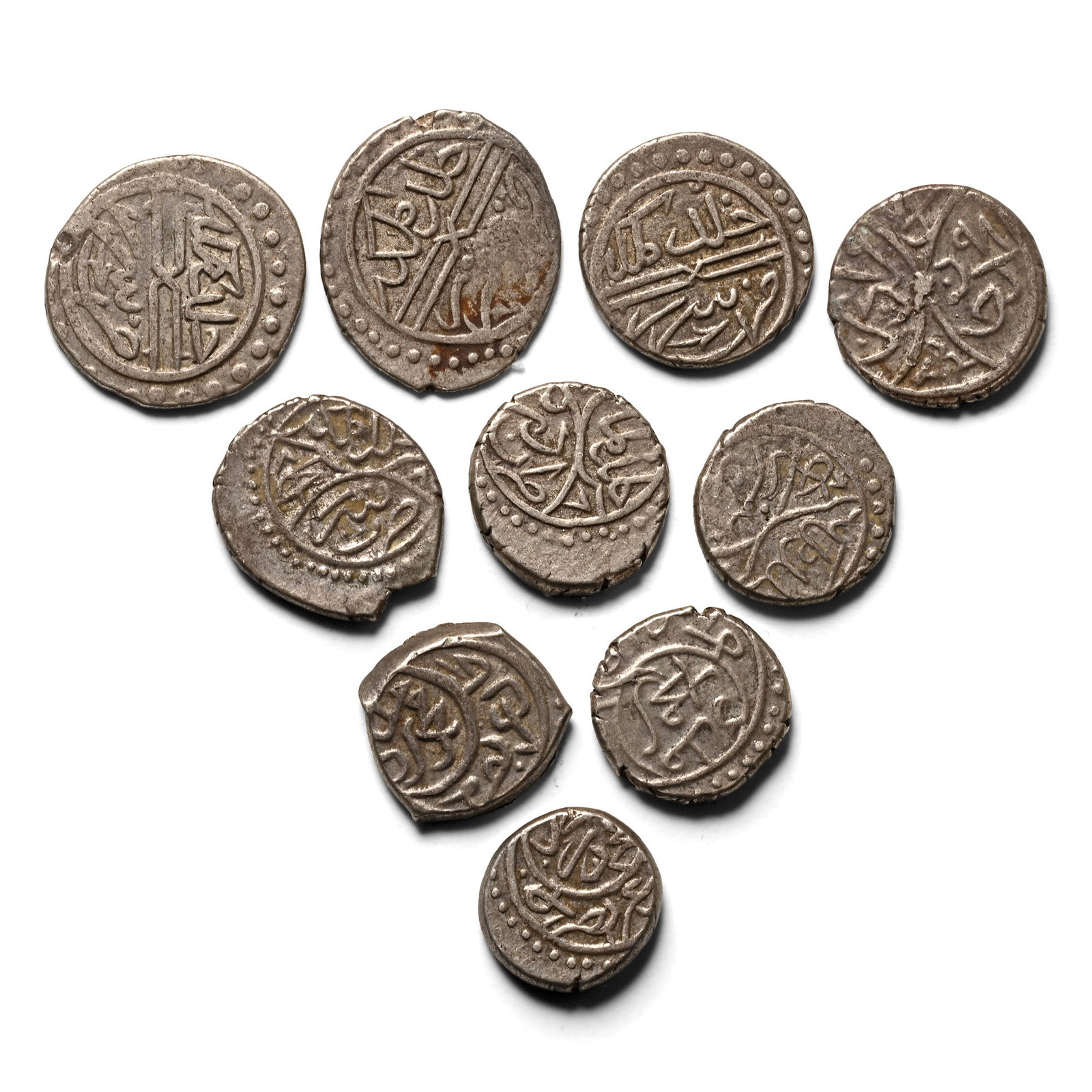 Group of Ten [10] Ottoman Empire AR Akces Coins. (1 of 1)