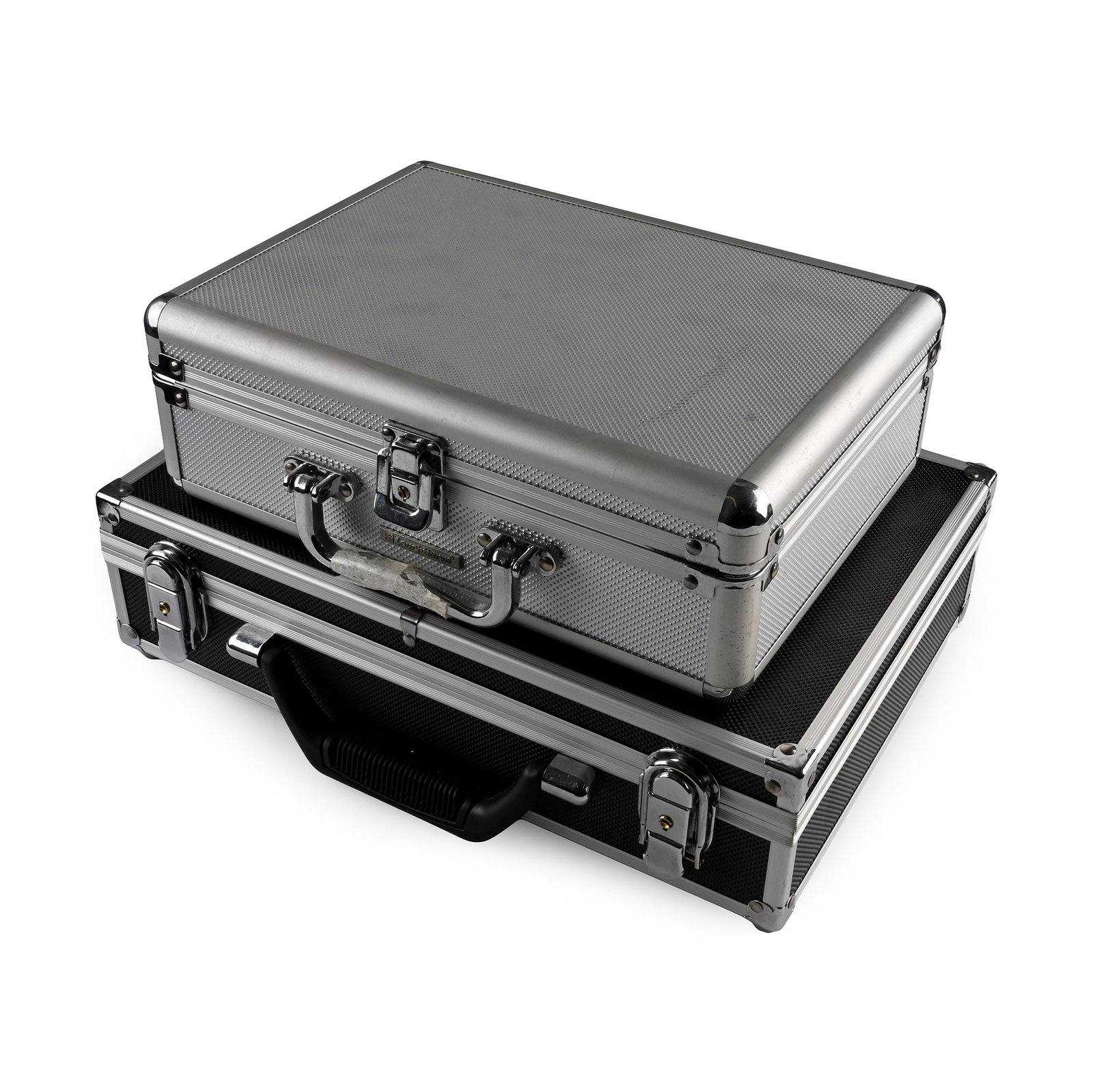 Group of Two [2] Near New Aluminium Carry Cases with Velour Trays (1 of 1)