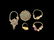 Near Eastern Gold Earring and Pendant Group