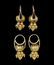 Near Eastern Bactrian Style Gold and Garnet Earring