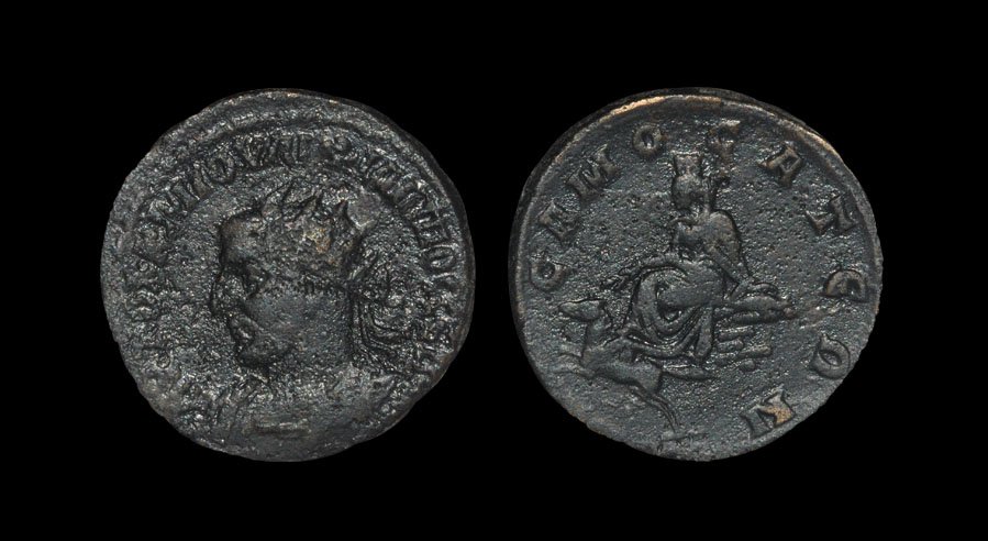 Ancient Greek Imperial Coins - Philip I - Samosata -: . 244-249 AD. Obv: AVTOK K M IOVLI FILIPPOC CEB legend with radiate, draped and cuirassed bust left. Rev: CAMOCATEWN legend with Tyche seated left on rocks, holding grain-ears; Pegasus flying left bel