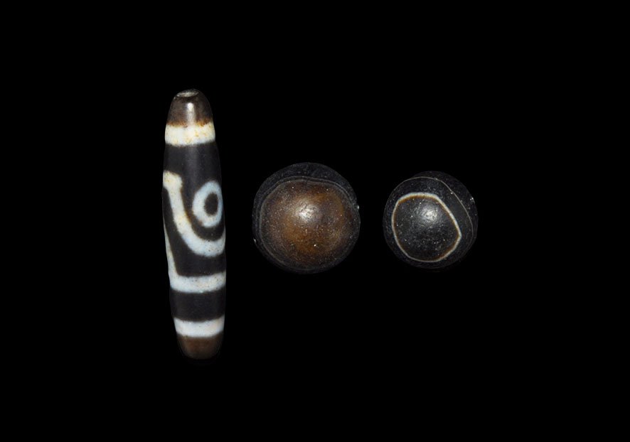 Tibetan Style 'Zi' and 'Eye' Bead Group (1 of 1)