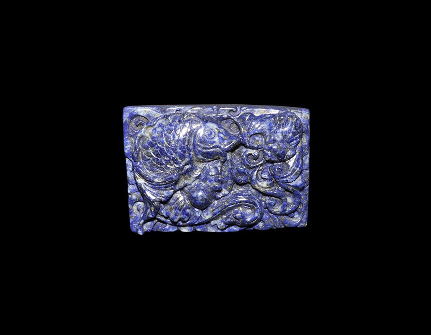 Chinese Lapis Lazuli Carved Pendant (1 of 1)