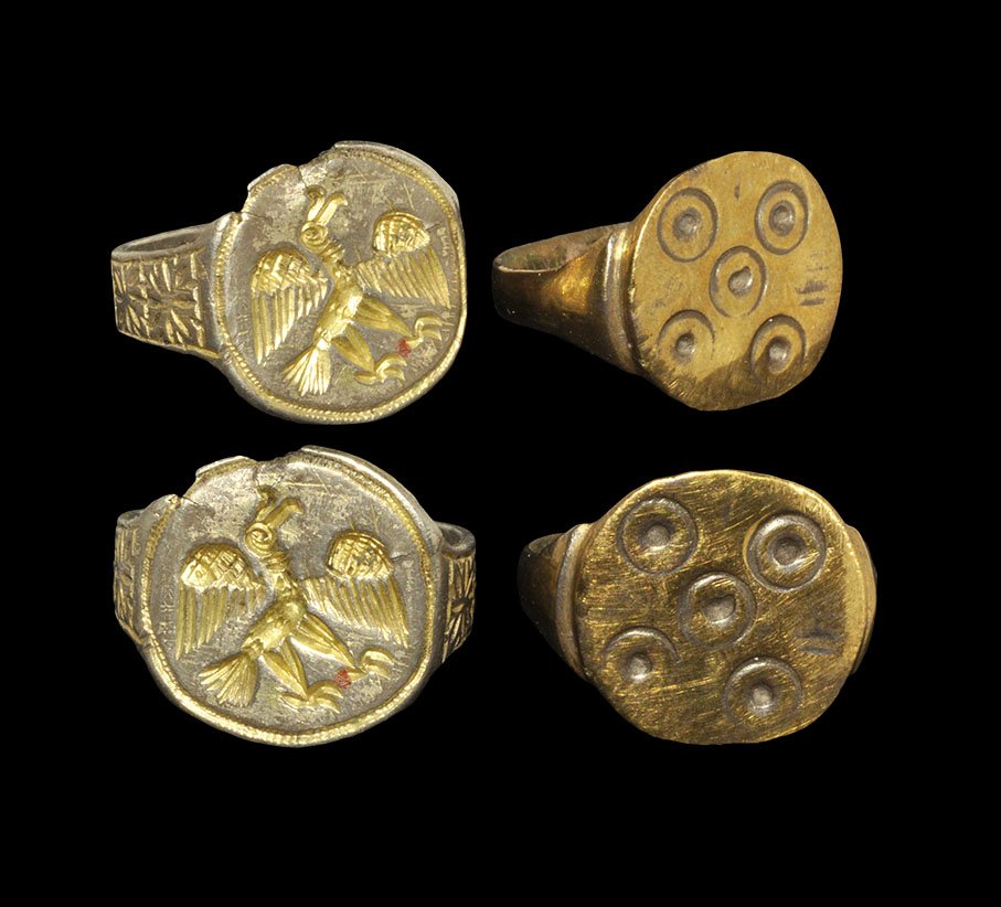 Medieval Silver-Gilt Bird with Spread Wings Ring (1 of 1)