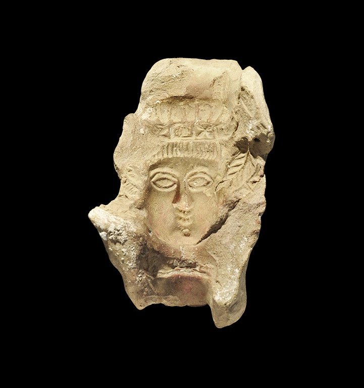 Egyptian Ceramic Female Head Mould-Half (1 of 1)