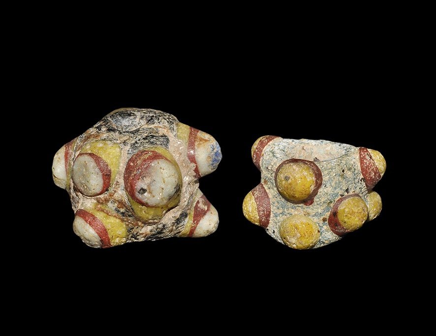 Roman Mosaic Bead Pair (1 of 1)