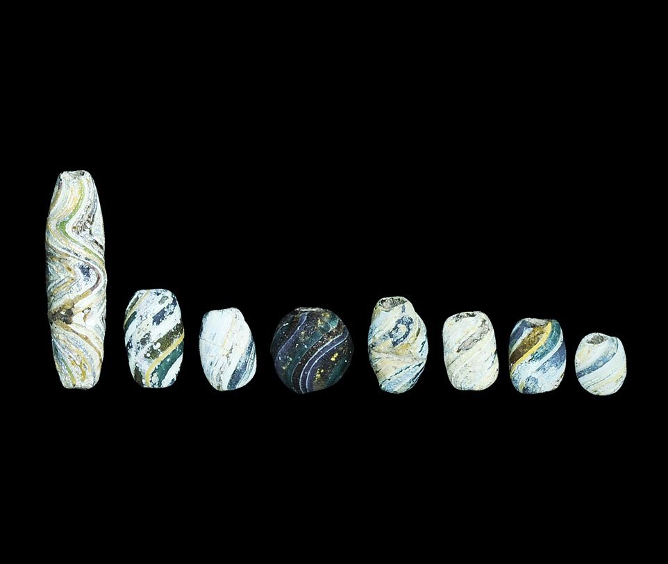 Roman Gold Banded Bead Collection (1 of 1)