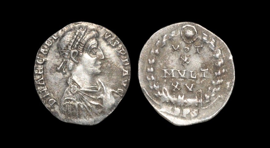 Ancient Roman Imperial Coins - Arcadius - Wreath (1 of 1)