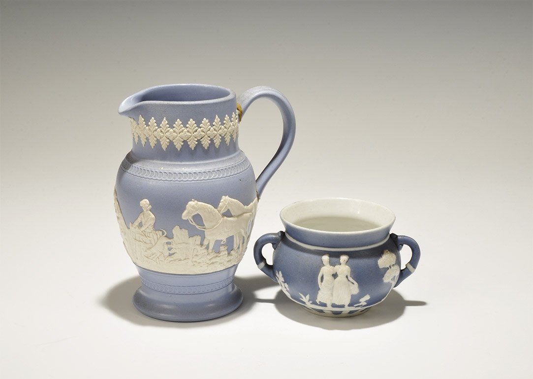 Vintage Jasperware Jug & Bowl Group (1 of 1)