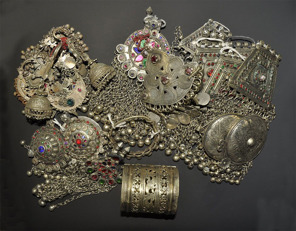 Ethnographic Turkoman Tribal Jewellery Group (1 of 1)