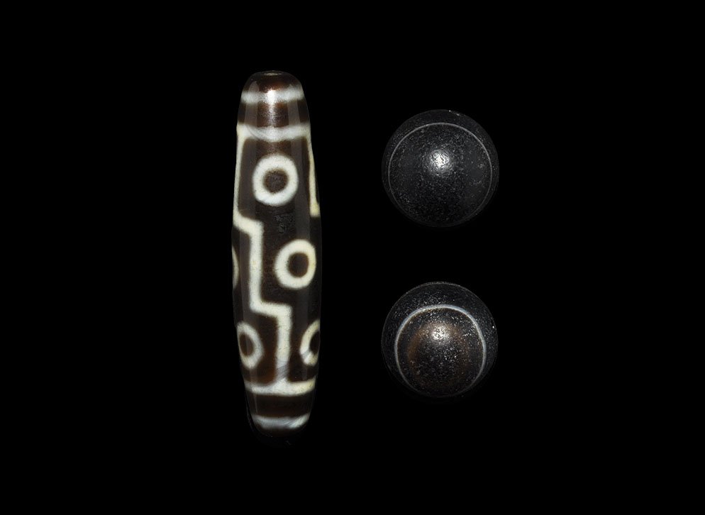 Tibetan Style Dzi 'Eye' Bead Group (1 of 1)