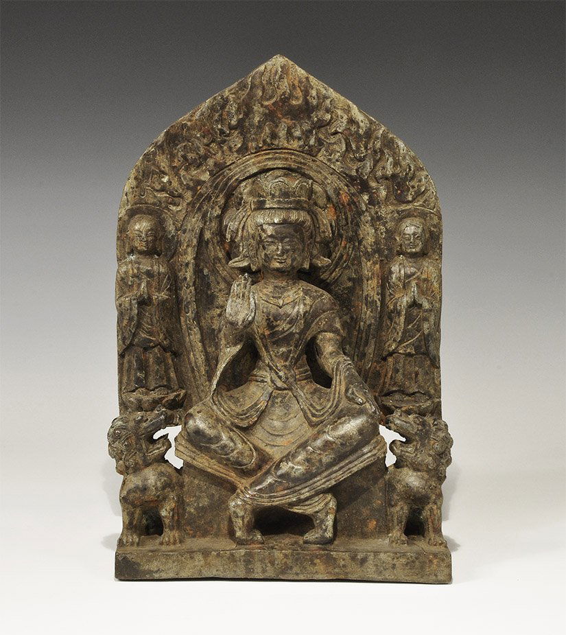 Chinese Style Bronze Seated Buddha Figurine (1 of 1)