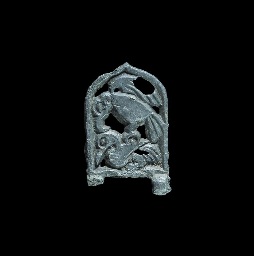 Viking Eagle Attacking Prey Buckle Plate (1 of 1)