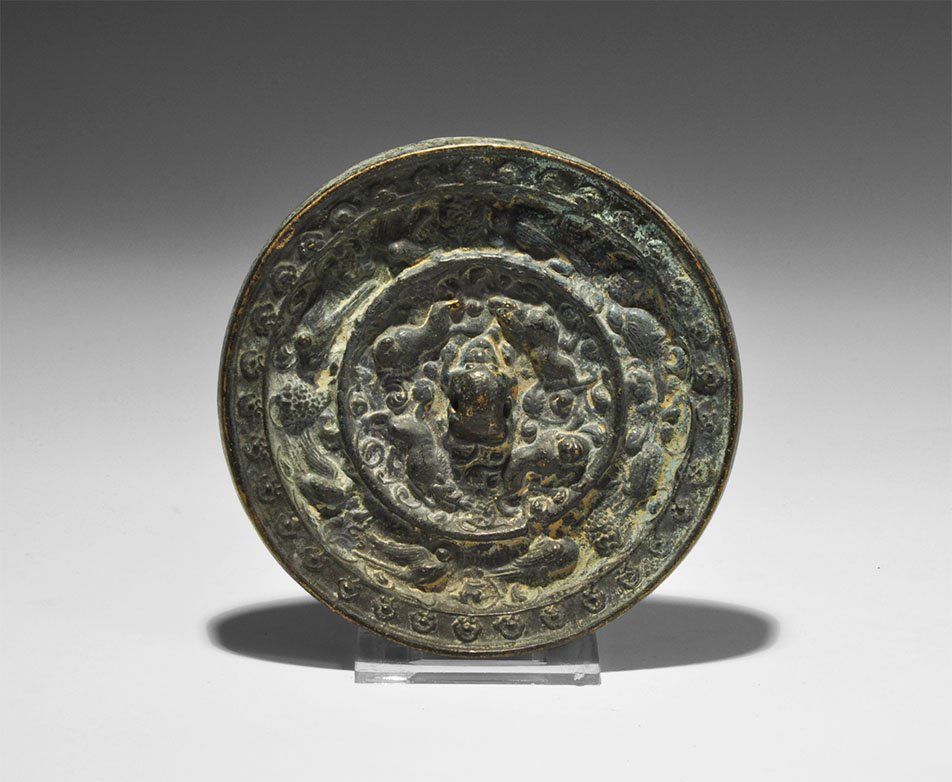 Chinese Disc Mirror with Tigers (1 of 1)