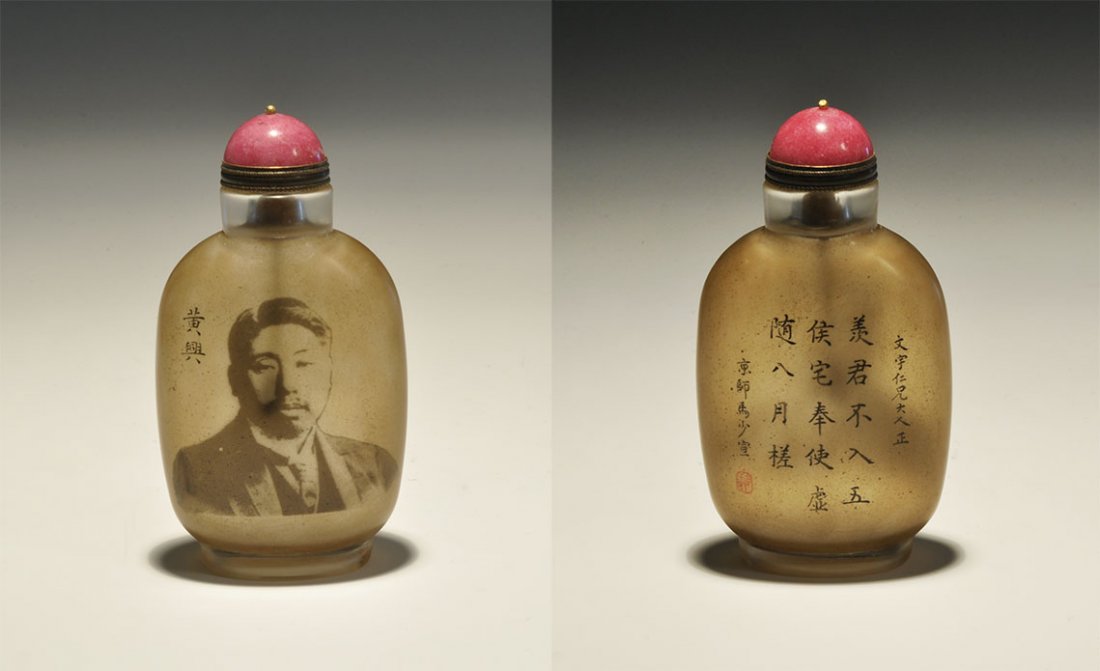 Chinese Cased Pictorial Snuff Bottle (1 of 1)