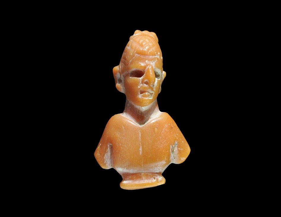 Romano-Egyptian Roman Bust Amulet (1 of 1)