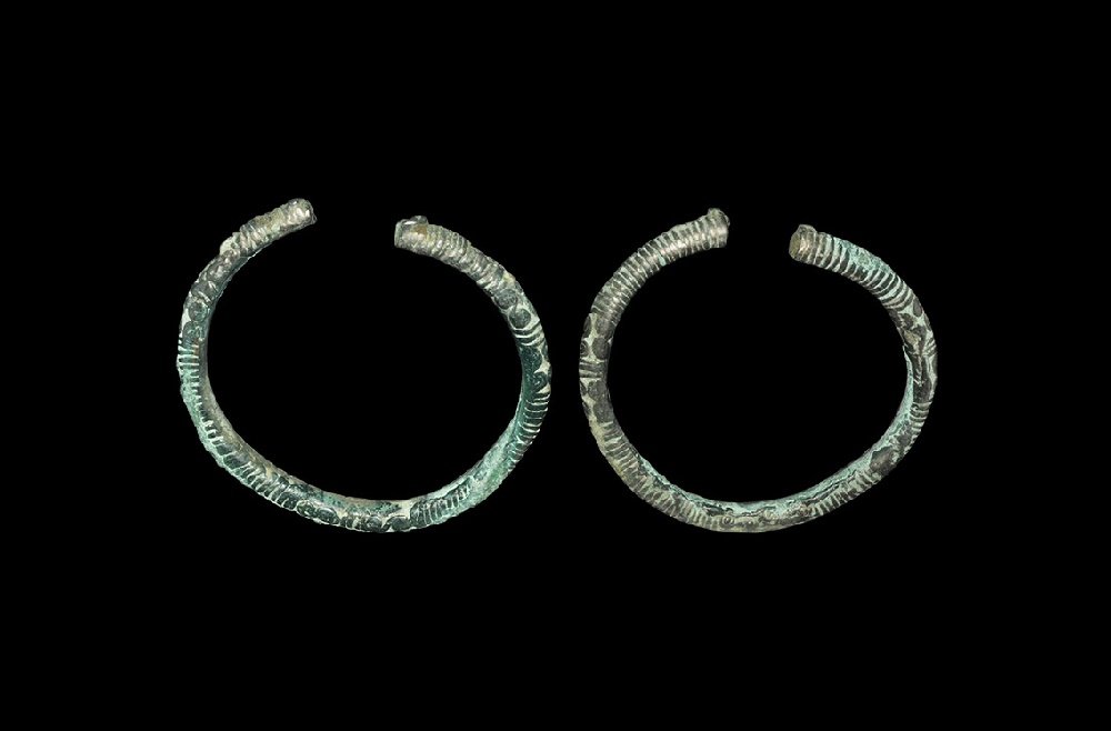 Bronze Age Decorated Bracelet Pair (1 of 1)