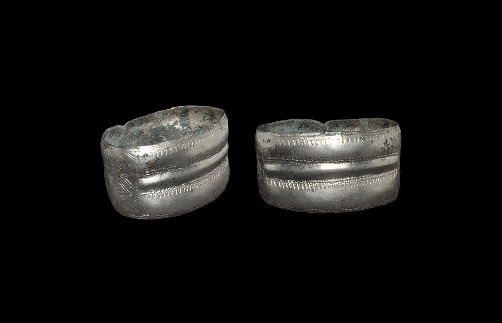 Viking Bracelet with Stamped Triangles (1 of 1)