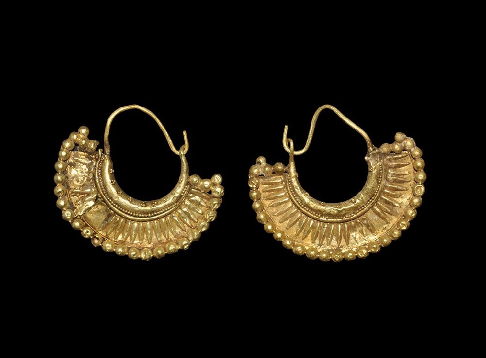 Western Asiatic Nabataean Gold Earrings (1 of 1)