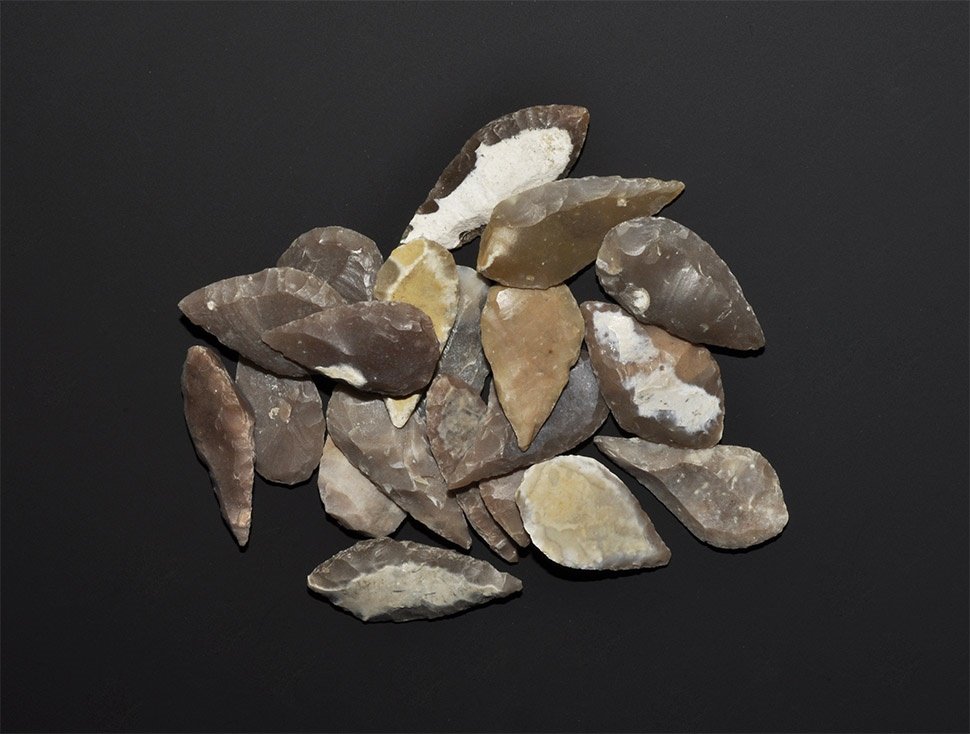 Stone Age Leaf-Shaped Arrowhead Collection (1 of 1)
