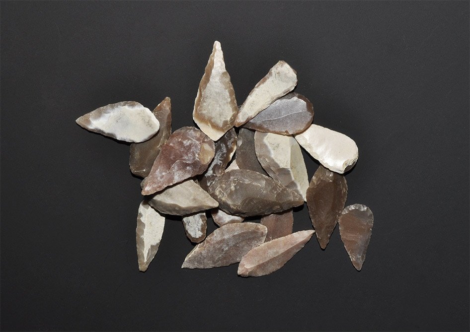 Stone Age Leaf-Shaped Arrowhead Collection (1 of 1)