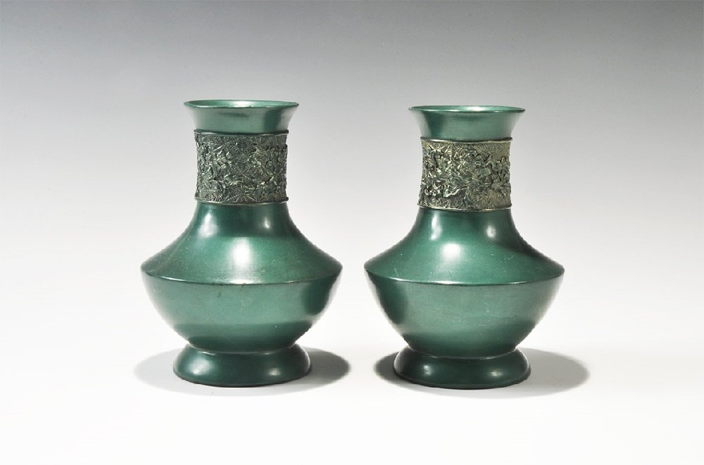 Chinese Lacquered Vase Pair (1 of 1)