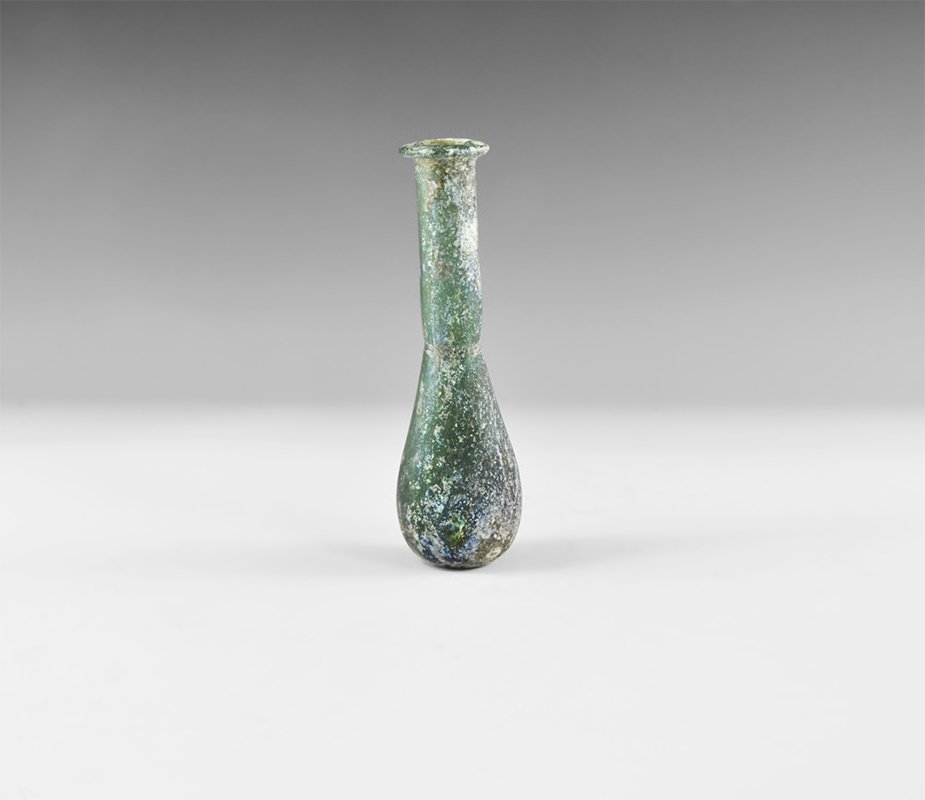 Roman Emerald Green Cast Flask (1 of 1)