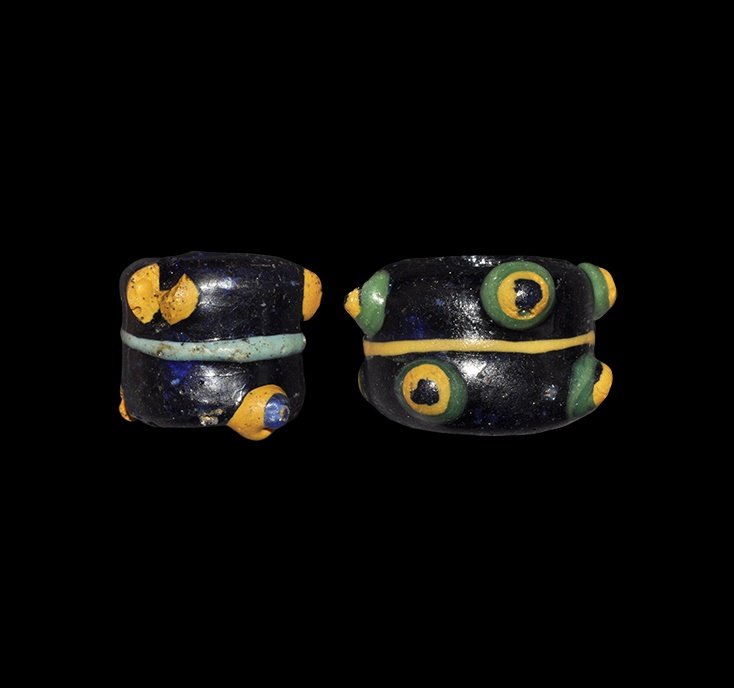 Roman Large Eye Bead Pair (1 of 1)