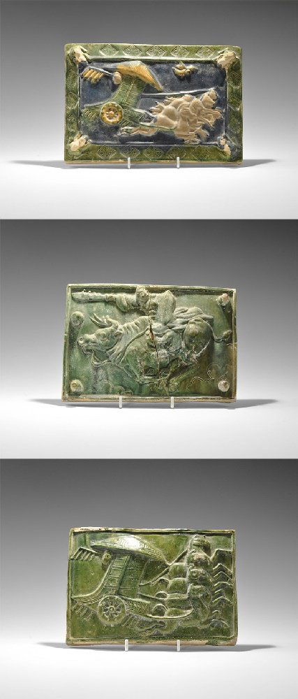 Chinese Green-Glazed Temple Tile Group (1 of 1)