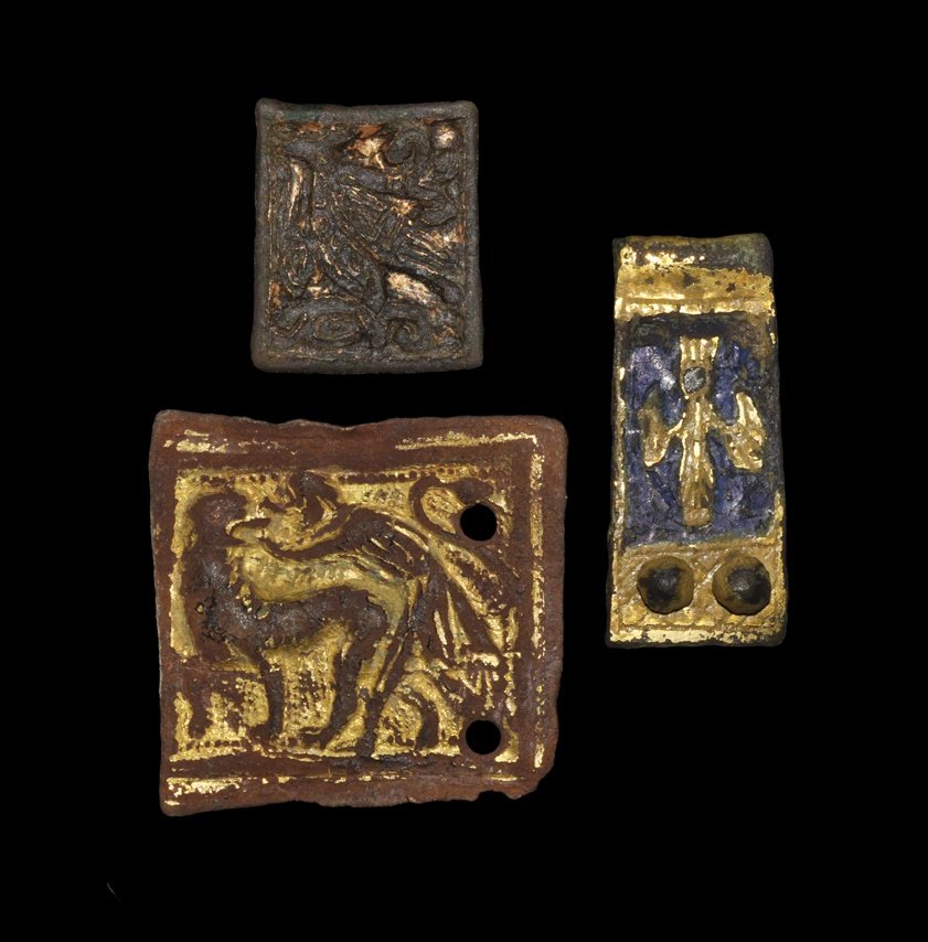 Medieval Norman Gilt 'Samson and the Lion' Belt Fitting (1 of 1)