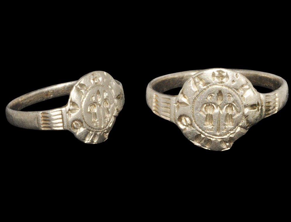 Medieval Silver 'Ave Maria' Seal Ring (1 of 1)
